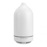 Stone Diffuser, iHeoco Hand-Crafted Ultrasonic Essential Oil Diffuser for Aromatherapy, 120ml Ceramic Oil Diffuser, Running 4-8Hours, Auto Shut-Off Ultrasonic Porcelain Humidifier