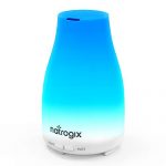 Natrogix Essential Oil Diffuser 100ml Totem – Cool Mist Aroma Humidifier for Aromatherapy 7 Colors with Changing Colored LED Lights, Waterless Auto Shut-Off and Adjustable Mist Mode w/Free E-Book