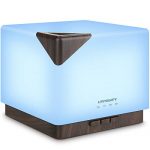 URPOWER 700ml Square Aromatherapy Essential Oil Diffuser Humidifier Large Capacity Modern Ultrasonic Aroma Diffusers Running 20+ Hours 7 Color Changing for Home Baby Bedroom Office Study Yoga Spa