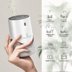 Scentcares ????????? Diffusers for Essential Oils,Aromatherapy Diffuser with Battery Operated,No Water & Portable Smart Cordless Design,with Nebulizer Cold Mist 1/2/4/6H, White