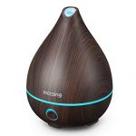 VicTsing Upgraded Mini Oil Diffuser 130ml, Easy to Use Super Quiet Essential Oil Diffuser, Aromatherapy Diffuser with Waterless Auto Shut-off, 8 Color LED Lights and BPA-free for Home Office(Black)
