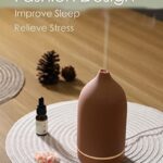 Essential Oils for Diffusers for Home,Ceramic Diffuser for Essential Oils,Handmade Aroma Diffuser 100ML (Pottery Red)