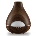 Lilend Aroma Essential Oil Diffuser Premium XL No Condensation with Waterless Auto Shut-Off – Aromatherapy Ultrasonic Dark Wood Burner 530 Ml – 16 h – Air Humidifier for Home, Office, Spa
