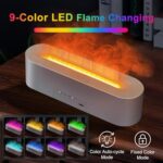 Colorful Flame Essential Oil Diffuser, 9 Colors Changing 3-in-1 Ultrasonic Diffusers for Home Bedroom Office, 150ml Cool Mist Humidifier Aromatherapy Diffuser with 3 Timers and Waterless Auto-Off