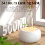 Essential Oil Diffuser, Quiet Humidifier for Bedroom, Timer and Auto-Off, 7 LED Colors Ultrasonic Aromatherapy Mist Diffusers for Large Room Office (White)