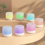 Diffusers 200ml Essential Oil Diffuser with Adjustable Mist Mode,Auto Off Aroma Diffuser 7-Colors lignts for Bedroom/Office/Trip (200 ML 1 Pack)