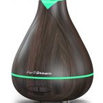 PurSteam Essential Oil Diffuser, Wood Grain Aromatherapy Diffuser Ultrasonic Cool Mist Humidifier with Color LED Light Changing and Waterless Auto Shut-off for Bedroom Office Home Baby Room Yoga