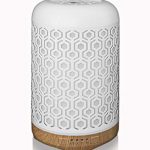 Ansin Essential Oil Diffuser,250ml Iron-art Ultrasonic Humidifier Aromatherapy Oil Diffuser with 4 Timer Mode & 7 Color Changing LED Lights, BPA-Free Waterless Auto-Off for Home,Office and Yoga-White