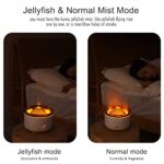 Essential Oil Diffusers Large Room: Funny Jellyfish Mist – Watch The Video – YJY 550ml Aromatherapy Diffuser for Home Bedroom – Ultrasonic Big Humidifier 24 Hours Auto Off, Volcano, Remote, White