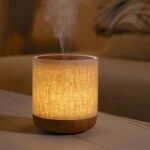 ZmarKraft Essential Oil Diffuser 7 fl oz (200ml) with Fabric Cover and Night Lamp | Ultrasonic Aroma Diffuser | Humidifier with Lights | Room Decor | Small Humidifier for Bedroom | Housewaming Gift