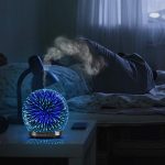 Essential oil diffuser – 250ml 3D glass starry sky cold mist ultrasonic humidifier, intermittent spray function, adjustable spray amount, suitable for home, office.