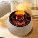 Essential Oil Diffusers Large Room: SEVEYEE 360ml Volcano Aromatherapy Diffuser for Home Bedroom, Long Running 24 Hours Auto Off, Ultrasonic Big Humidifier 7 Colors LED Night Light, White