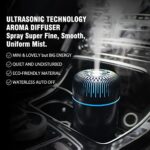 Unee Car Diffuser, USB 100ml Mini Humidifier Essential Oil Diffuser Car Air Freshener Aromatherapy Diffuser(Black)