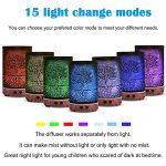 Essential Oil Diffuser, mocosa 200ML Metal Aromatherapy Diffusers with Waterless Auto Shut-Off Protection Colors Changed LED Nightlight, Aroma Mist Humidifiers for Home,Office,Yoga