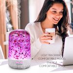 ZqLotXiao Aromatherapy Diffuser,Crystal Salt Stone 120ml Humidifiers,14 Color LED Night Lamps Ultrasonic Essential Oil Diffuser Cool Mist Mode Aroma Diffuser Humidifier For Living Room Kitchen