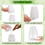 2 Pack 200ML Diffuser Waterless Auto Shut-Off Essential Oil Diffuser with 7 LED Light Colors Ultrasonic Mist Humidifiers Safe and Harmless for Office Home Bedroom Living Room